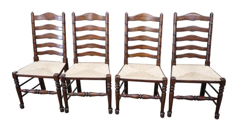 Theodore Alexander set of 4 ladder back side chairs from auction in Logan Township, New Jersey — image 28