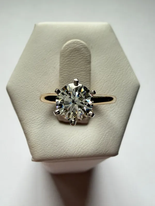 1.08 CT GCAL Certified Round Brilliant Diamond Ring from auction in Springfield, Missouri — image 39