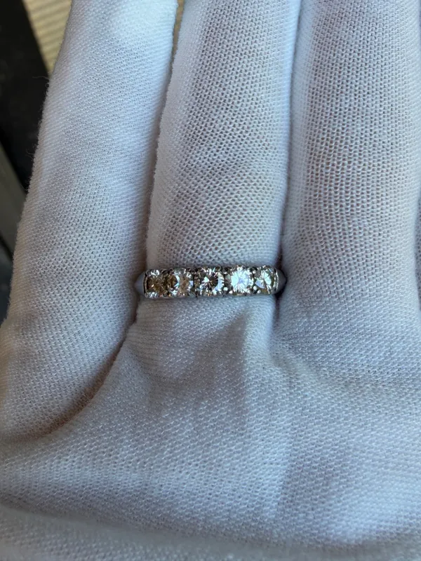 Platinum Natural Diamond Anniversary Band from auction in Springfield, Missouri — image 46