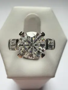 1.63 CT IGI Certified Diamond Sterling Silver Ring