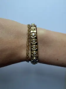 Natural Diamond Bracelet - Approx. 1.10 CTW - Two-Tone Gold