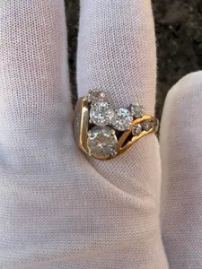 14k natural diamond heirloom-quality statement ring