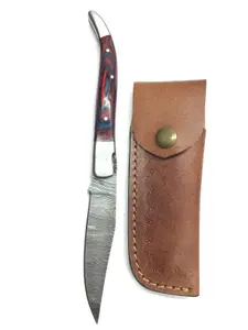 Damascus folding knife
