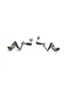 Zuni black onyx swirl earrings