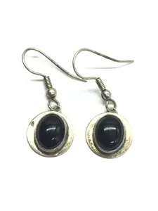 Navajo black onyx earrings