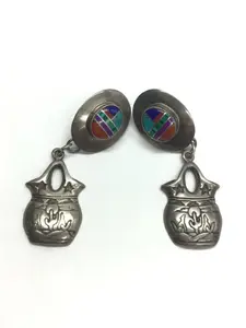 Zuni multiple stone earrings