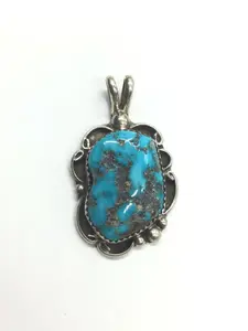 Herbert Tsosie Navajo turquoise pendant