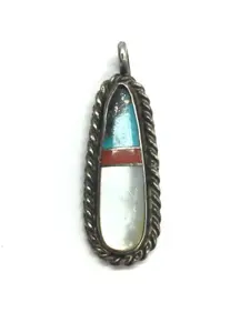 Navajo multiple stone inlay pendant