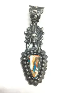 Sean Cayatineto Navajo Spiny Turquoise pendant