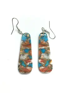 Jameson Pete Spiny Turquoise slab earrings