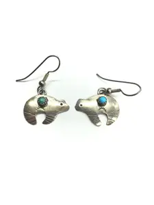 Navajo turquoise fetish earrings