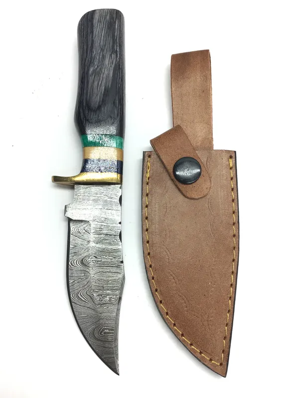 Damascus bladed knife from auction in Springfield, Missouri — image 11