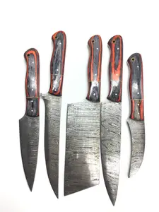 Damascus bladed chef set