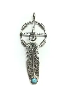 Sharon McCarthy Navajo Kingman turquoise pendant