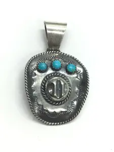 Bobby Platero Kingman turquoise pendant