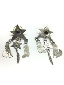 Navajo black onyx earrings