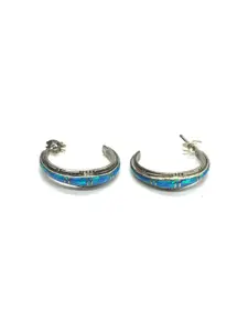 Native American opal inlay earrings