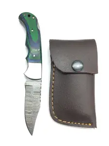 Damascus bladed folding knife