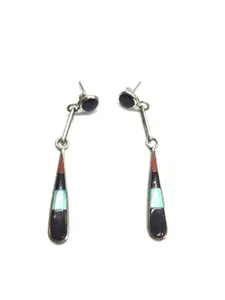 Zuni multi stone inlay earrings