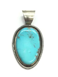 Chimney Butte Navajo turquoise pendant