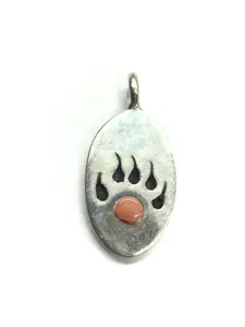 Navajo pink conch overlay pendant