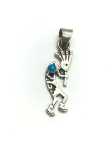 Navajo turquoise kokopelli pendant