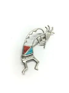 Native American kokopelli brooch