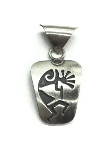 Native American overlay Kokopelli pendant