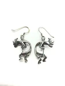 Native American sterling kokopelli earrings