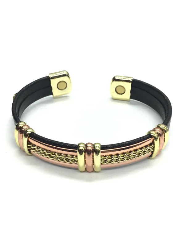 Copper/leather cuff bracelet from auction in Springfield, Missouri — image 4