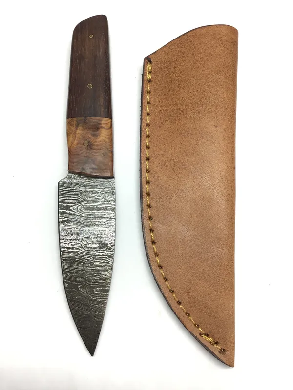 Damascus skinning knife from auction in Springfield, Missouri — image 11