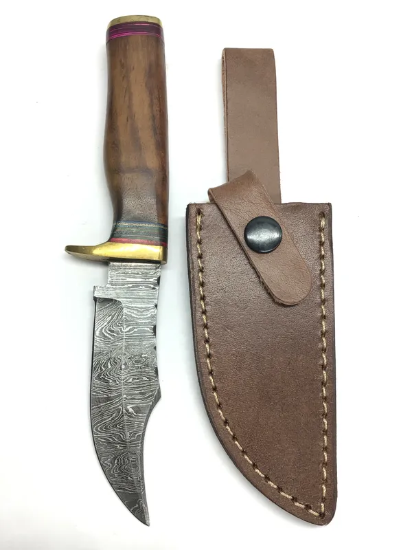 Damascus skinning knife from auction in Springfield, Missouri — image 21