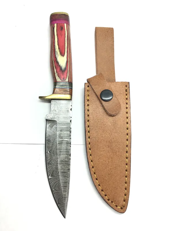 Damascus skinning knife from auction in Springfield, Missouri — image 31