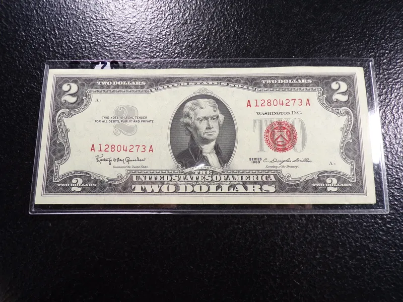 1963 RED SEAL CRISP PAPER $2 UNITED STATES NOTE from auction in Englewood, Ohio — image 26