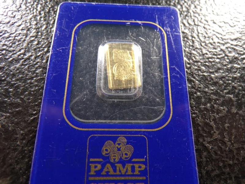 PAMP 1 GRAM 999,9 FINE GOLD BAR from auction in Englewood, Ohio — image 7