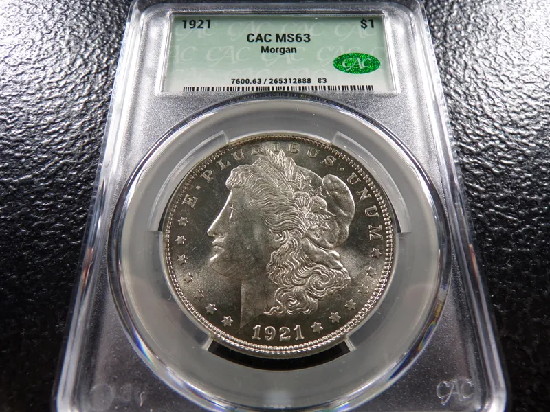 1921 CAC MS63 MORGAN SILVER DOLLAR from auction in Englewood, Ohio — image 10