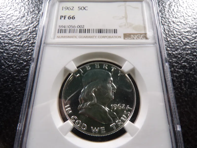 1962 NGC PF66 FRANKLIN SILVER PROOF HALF DOLLAR from auction in Englewood, Ohio — image 15