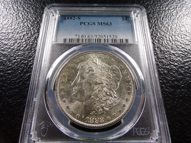 1882-S PCGS MS63 MORGAN SILVER DOLLAR from auction in Englewood, Ohio — image 17
