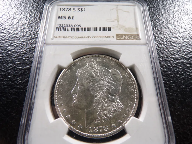 1878-S NGC MS61 MORGAN SILVER DOLLAR from auction in Englewood, Ohio — image 20