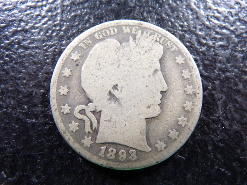 1893 BARBER SILVER HALF DOLLAR ***MINTED 1 3/4 MILLION from auction in Englewood, Ohio — image 3
