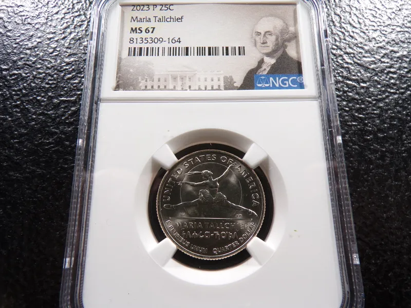 2023-P NGC MS67 MARIA TALLCHIEF QUARTER from auction in Englewood, Ohio — image 24