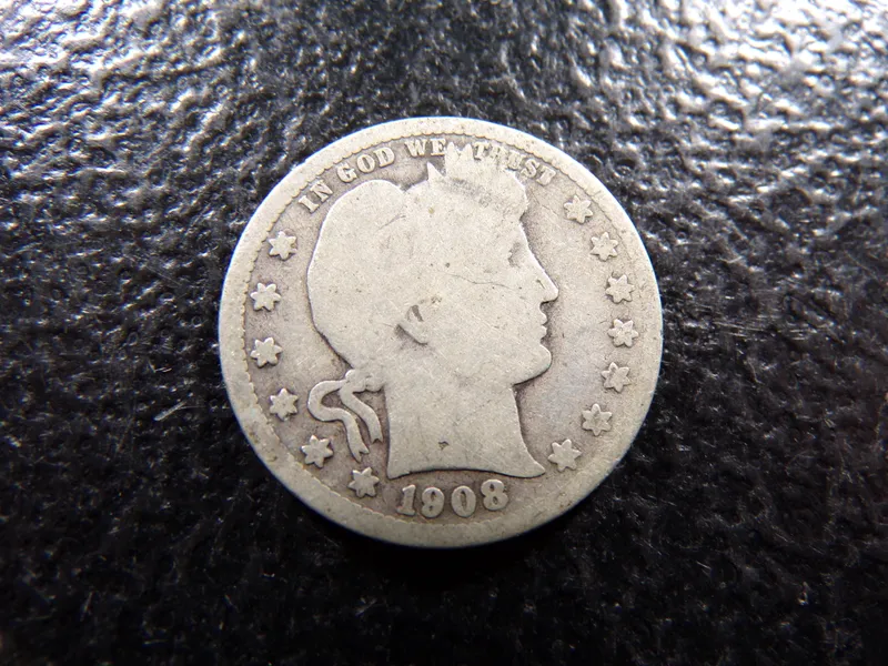 1908-S BARBER SILVER QUARTER from auction in Englewood, Ohio — image 35