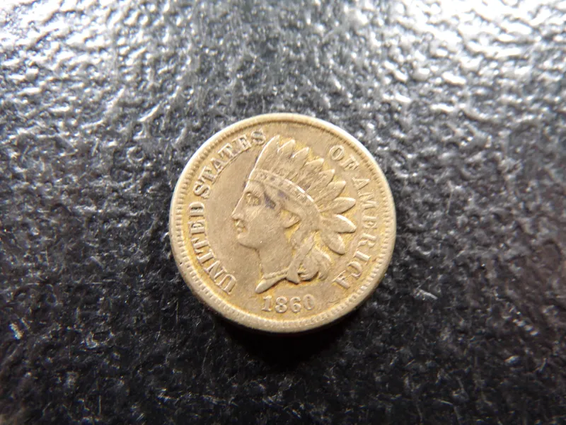 1860 COPPER NICKEL INDIAN CENT from auction in Englewood, Ohio — image 43