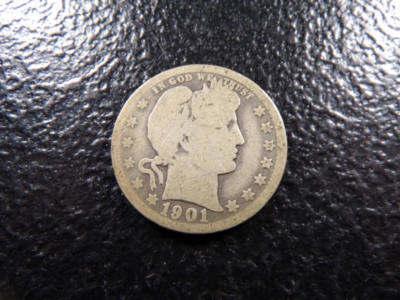 1901-O BARBER SILVER QUARTER from auction in Englewood, Ohio — image 7