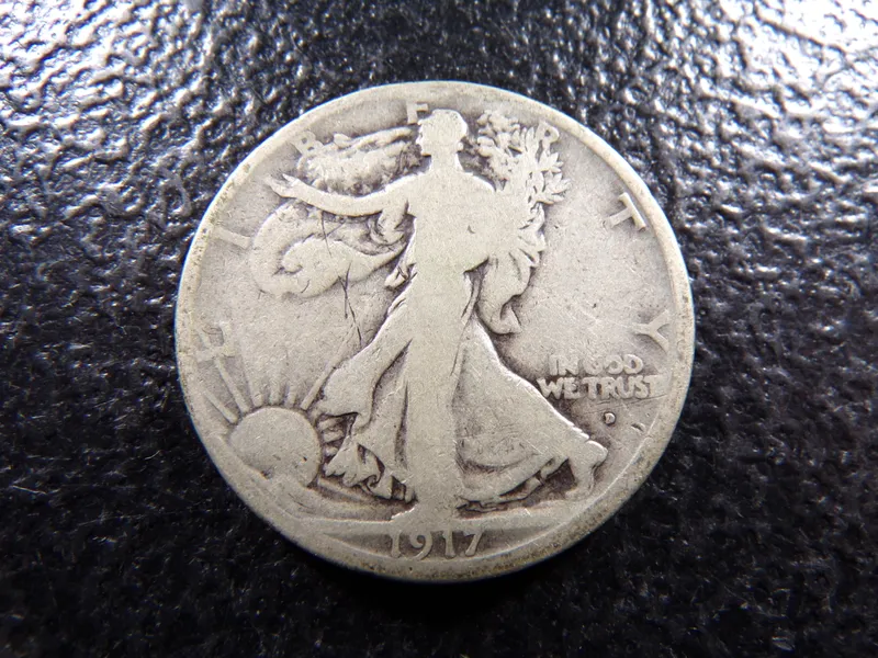 1917-D OBV. WALKING LIBERTY SILVER HALF DOLLAR from auction in Englewood, Ohio — image 19