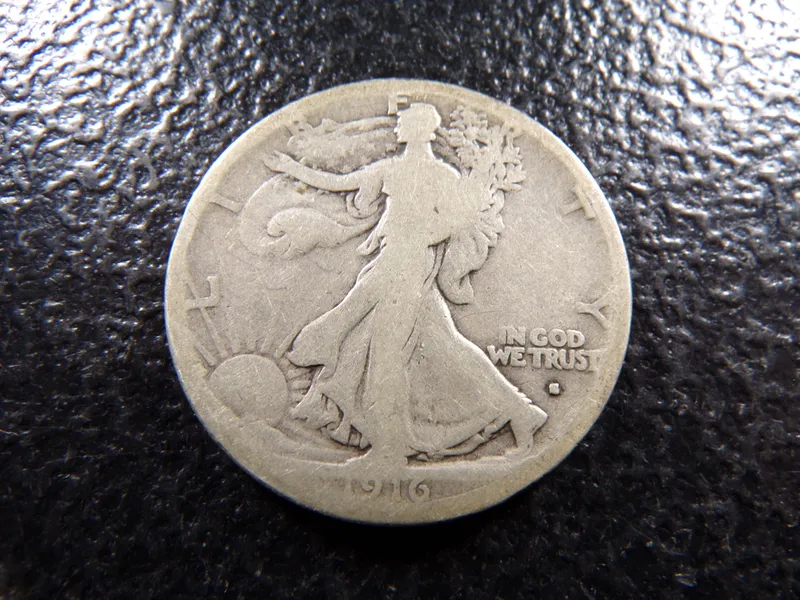 1916-S OBV. KEY DATE WALKING LIBERTY SILVER HALF DOLLAR from auction in Englewood, Ohio — image 23