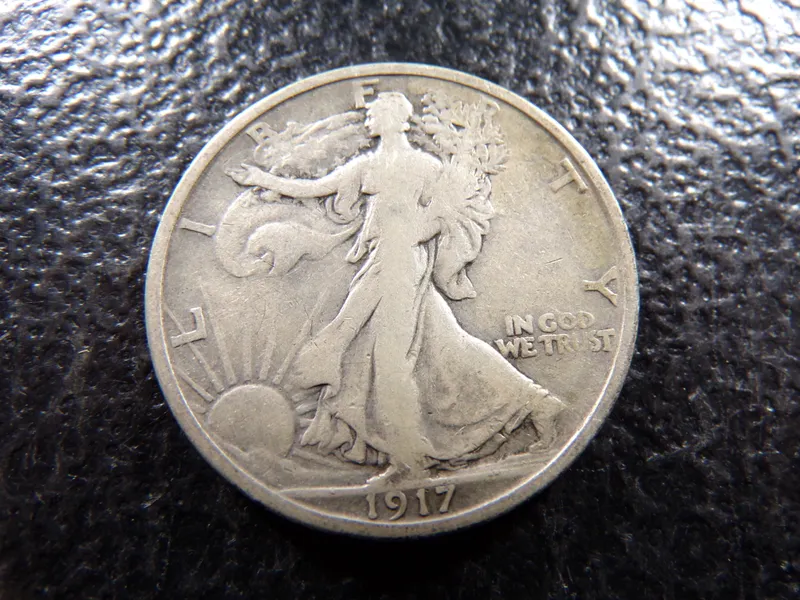 1917-S RARE DATE WALKING LIBERTY SILVER HALF DOLLAR from auction in Englewood, Ohio — image 40