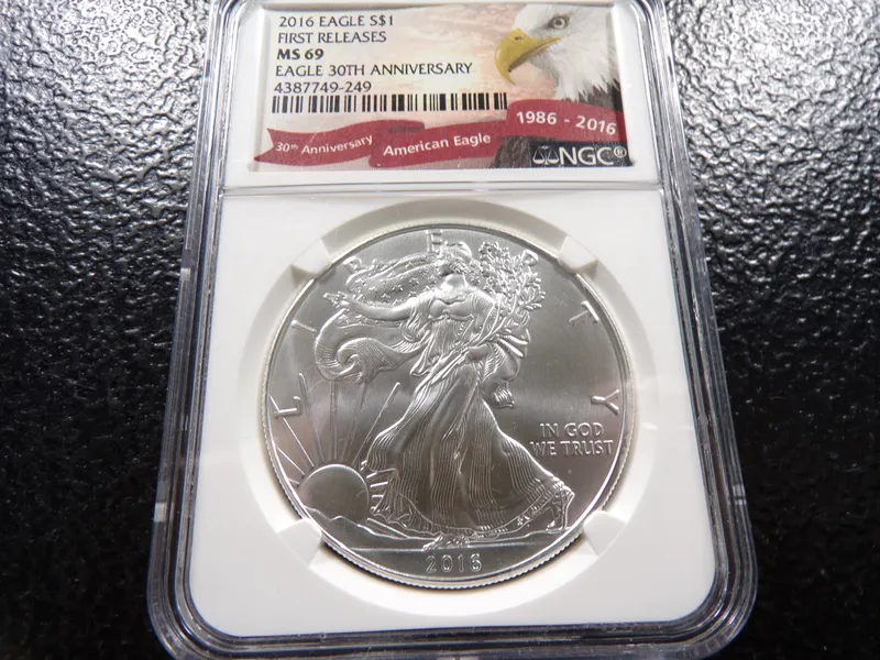 2016 NGC MS69 FIRST RELEASES AMERICAN SILVER EAGLE DOLLAR from auction in Englewood, Ohio — image 6
