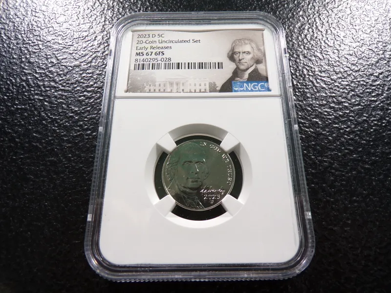 2023-D NGC MS67 6FS EARLY RELEASES JEFFERSON NICKEL from auction in Englewood, Ohio — image 3