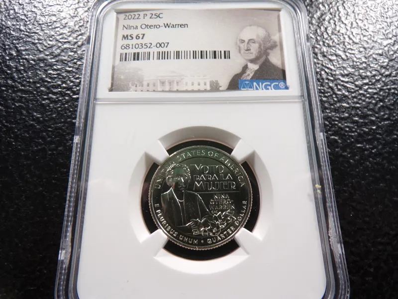 2022-P NGC MS67 NINA OTERO-WARREN QUARTER from auction in Englewood, Ohio — image 7